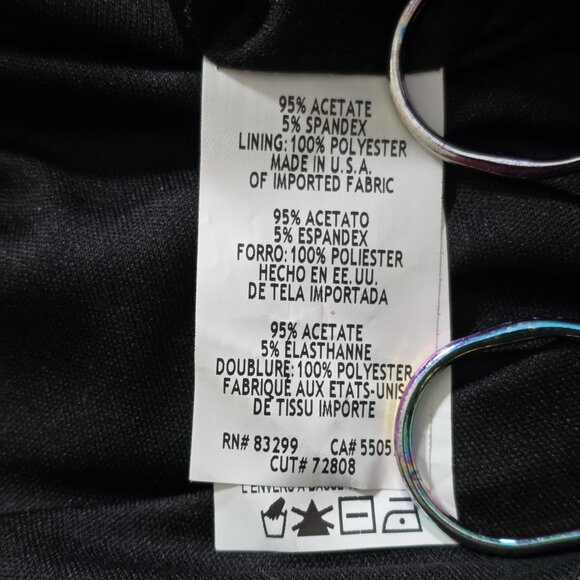 Jump Apparel Maxi Dress Womens 7/8 Black Pink Glitter Lined Cocktail Prom Whimsi - Picture 11 of 16